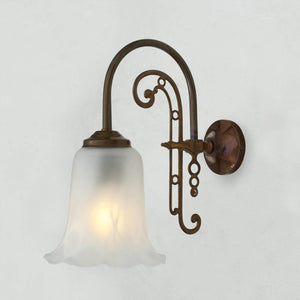 Medan Traditional Brass Wall Light - View 4