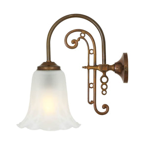 Medan Traditional Brass Wall Light - View 2