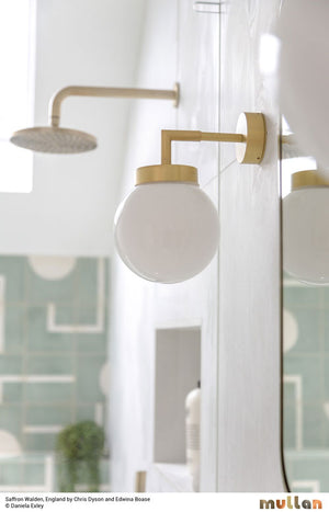 Jordan Small Globe Wall Light 27cm IP65 - View 4