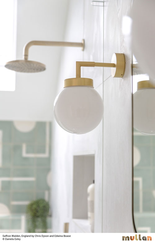 Jordan Small Globe Wall Light 27cm IP65 - View 4
