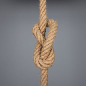 Azores Jute Rope Pendant Light with Opal Glass Globe 30cm IP44 - View 4