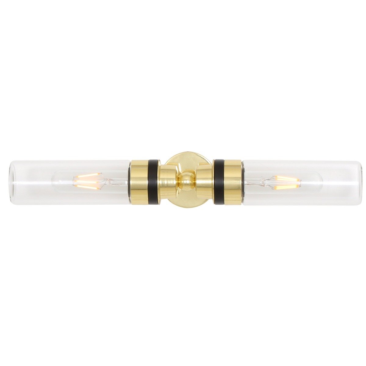 Severn Double Tube Glass Bathroom Wall Light 47cm IP65 - View 4