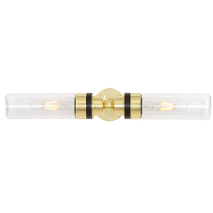 Severn Double Tube Glass Bathroom Wall Light 47cm IP65 - View 4