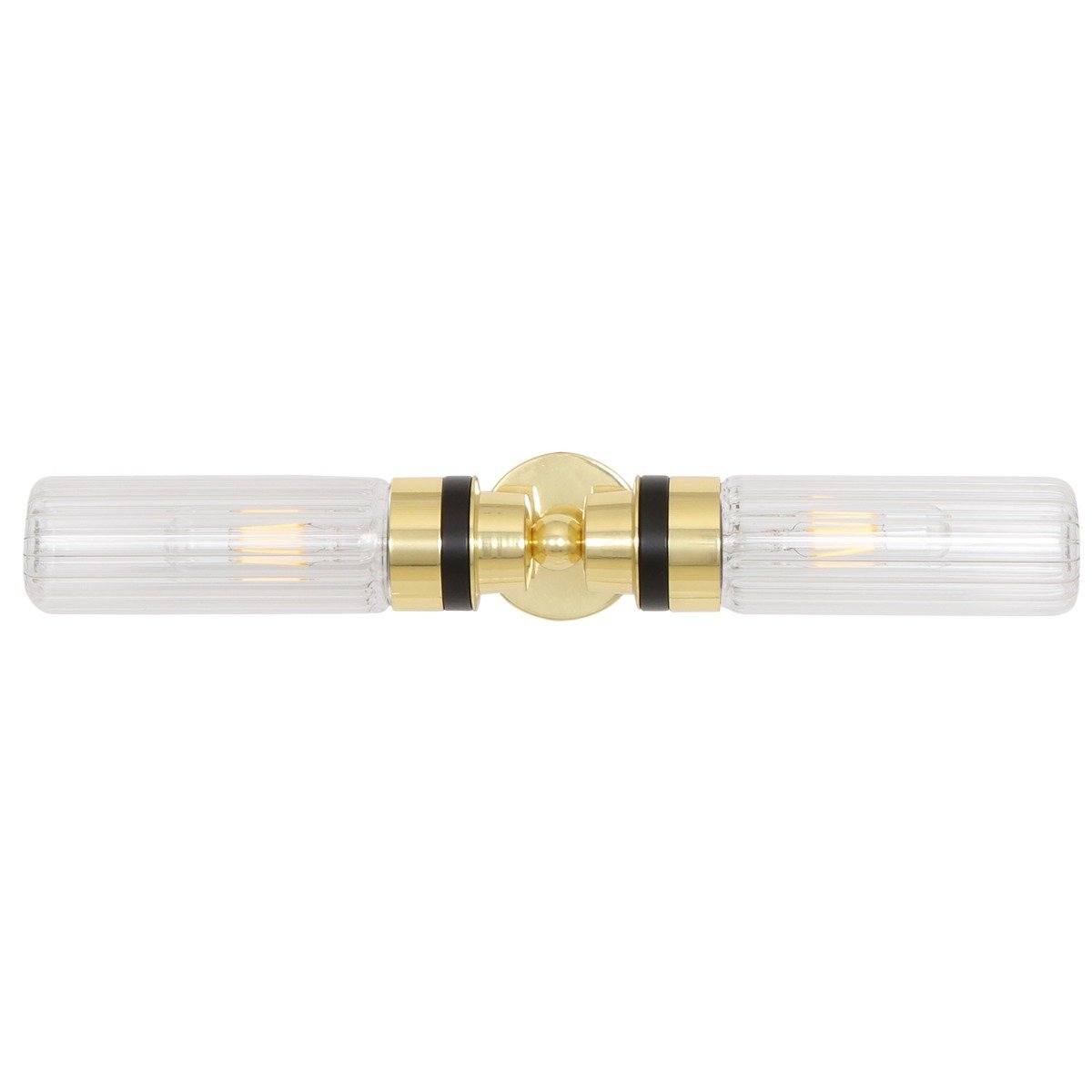 Severn Double Tube Glass Bathroom Wall Light 47cm IP65 - View 2
