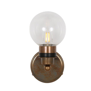 Shannon Small Glass Globe Bathroom Wall Light IP65 - View 6