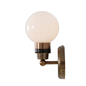 Shannon Small Glass Globe Bathroom Wall Light IP65 - View 3