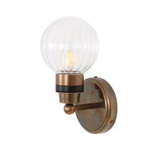 Shannon Small Glass Globe Bathroom Wall Light IP65 - View 7