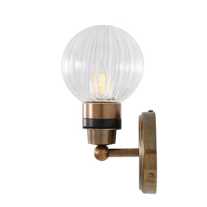 Shannon Small Glass Globe Bathroom Wall Light IP65 - View 8