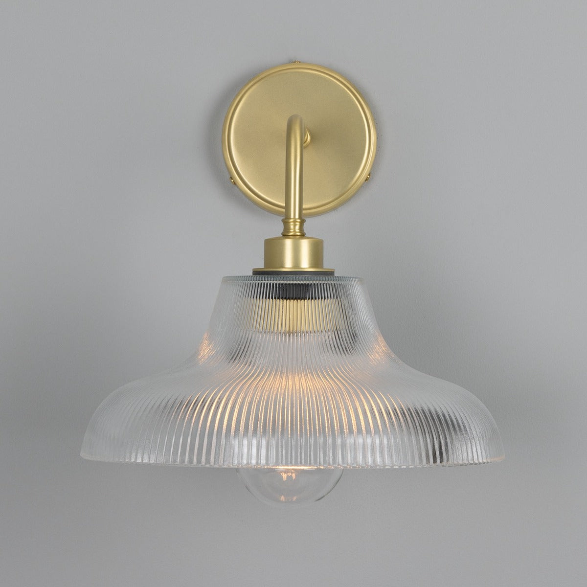 Mono Vintage Railway Glass Bathroom Wall Light 30cm IP65 - View 2