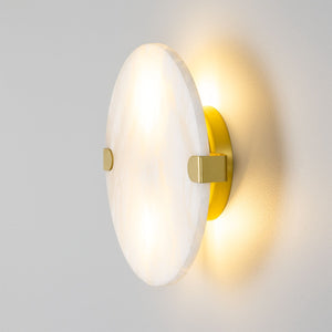 Dundee Circular Alabaster Wall Light - View 5