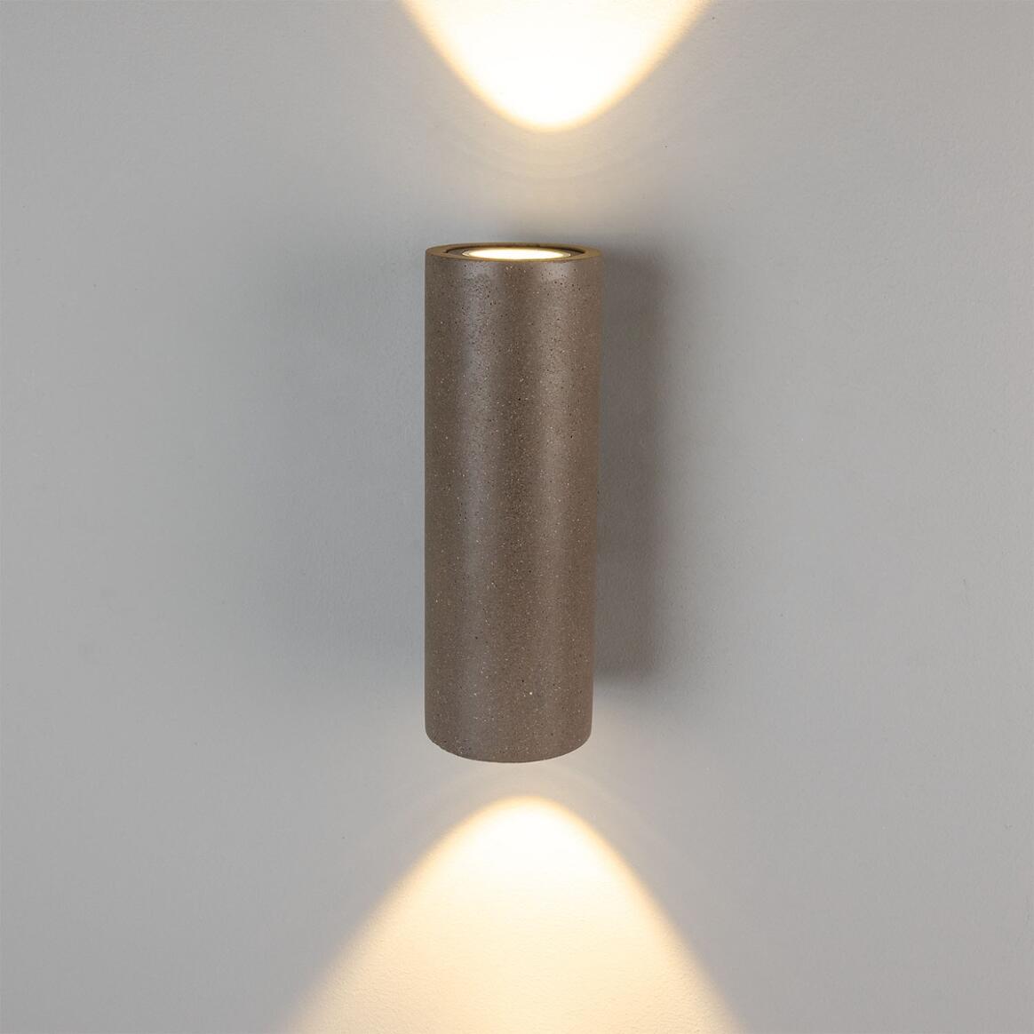 Pudong Cylindrical Outdoor Concrete Wall Light 9cm IP65 - Like New