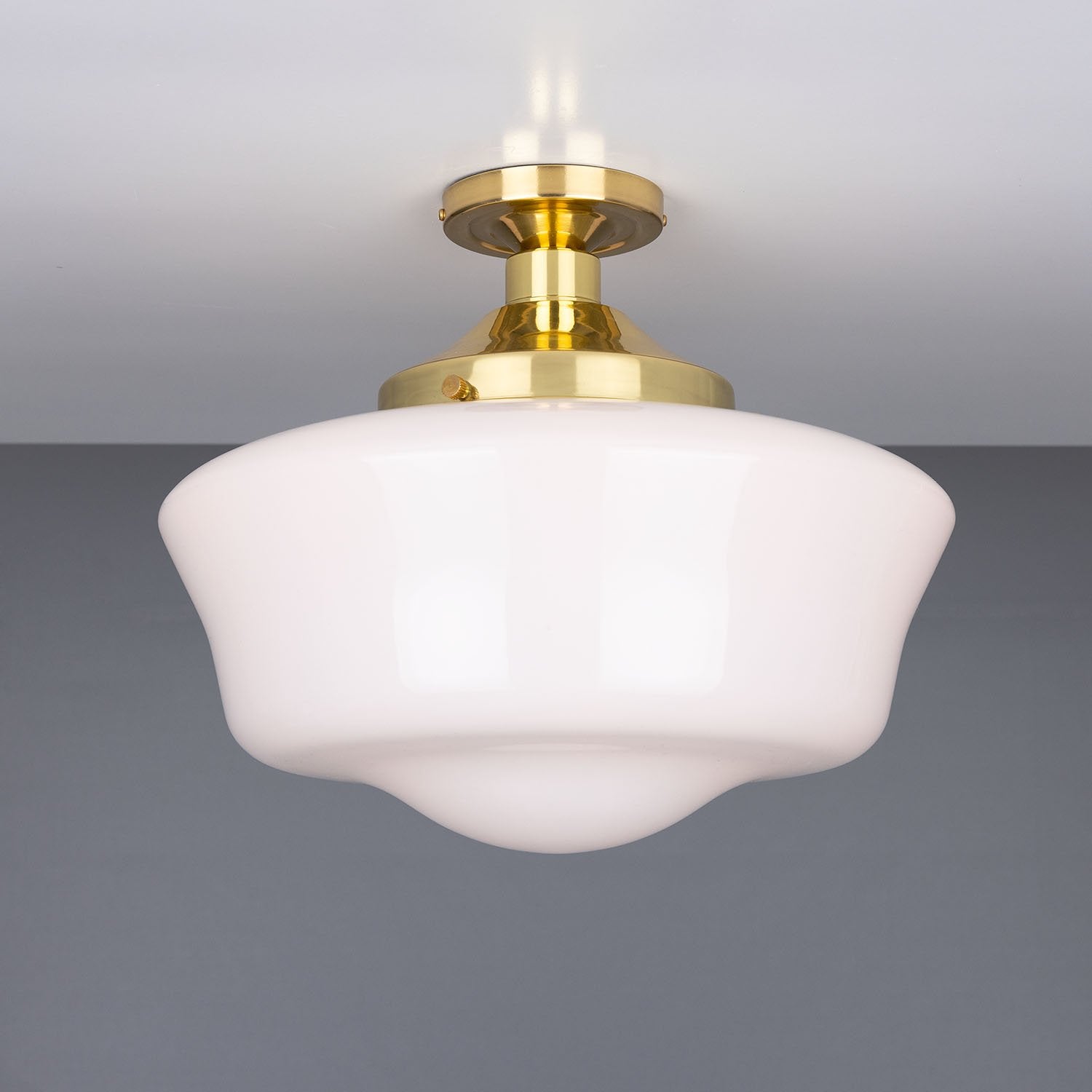 Schoolhouse Traditional Flush Ceiling Light 35cm - View 6