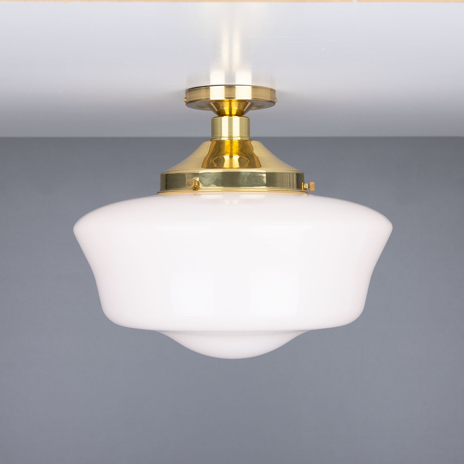 Schoolhouse Traditional Flush Ceiling Light 35cm - View 5