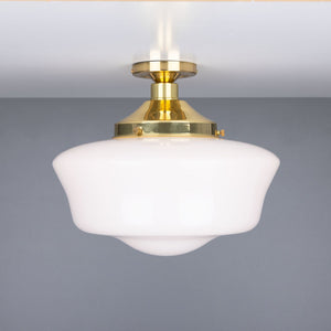 Schoolhouse Traditional Flush Ceiling Light 35cm - View 5