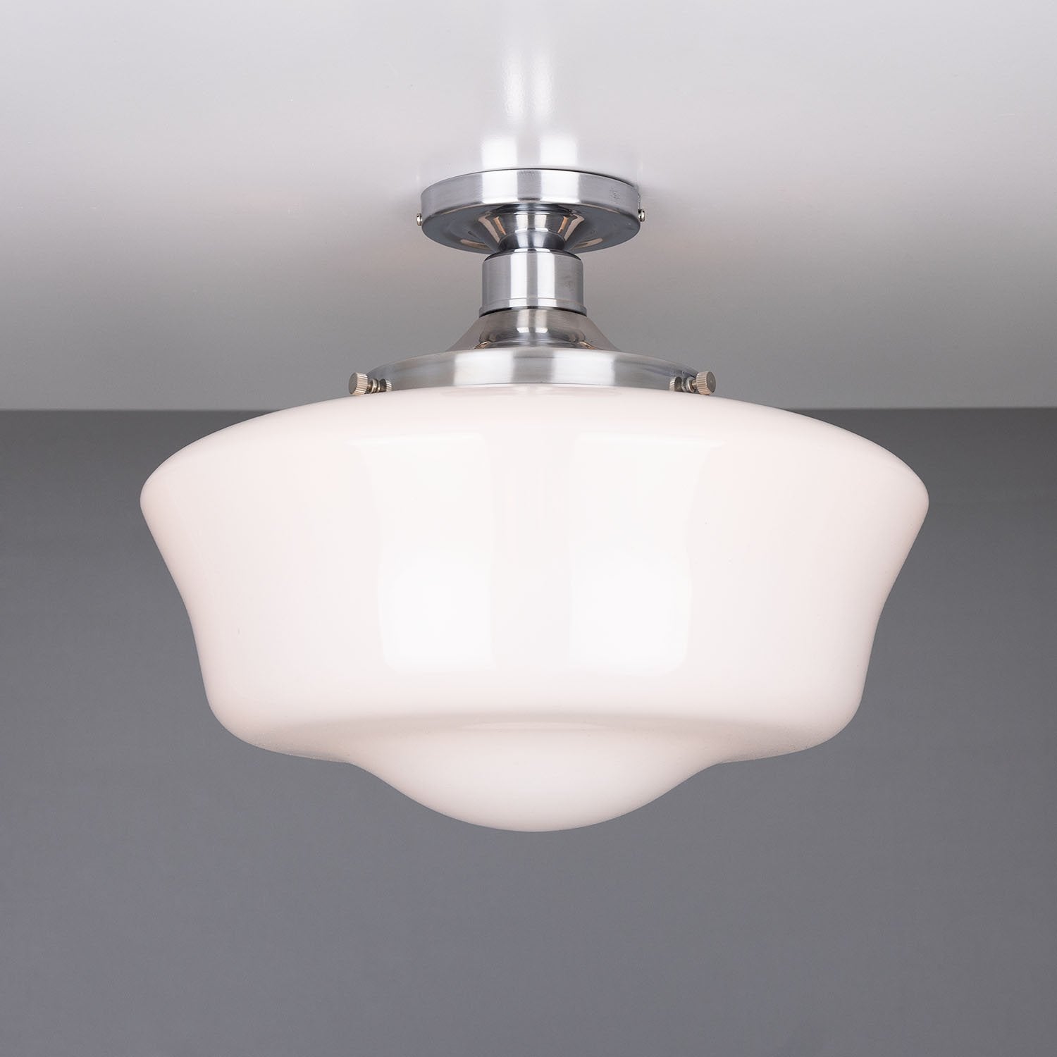 Schoolhouse Traditional Flush Ceiling Light 35cm - View 10