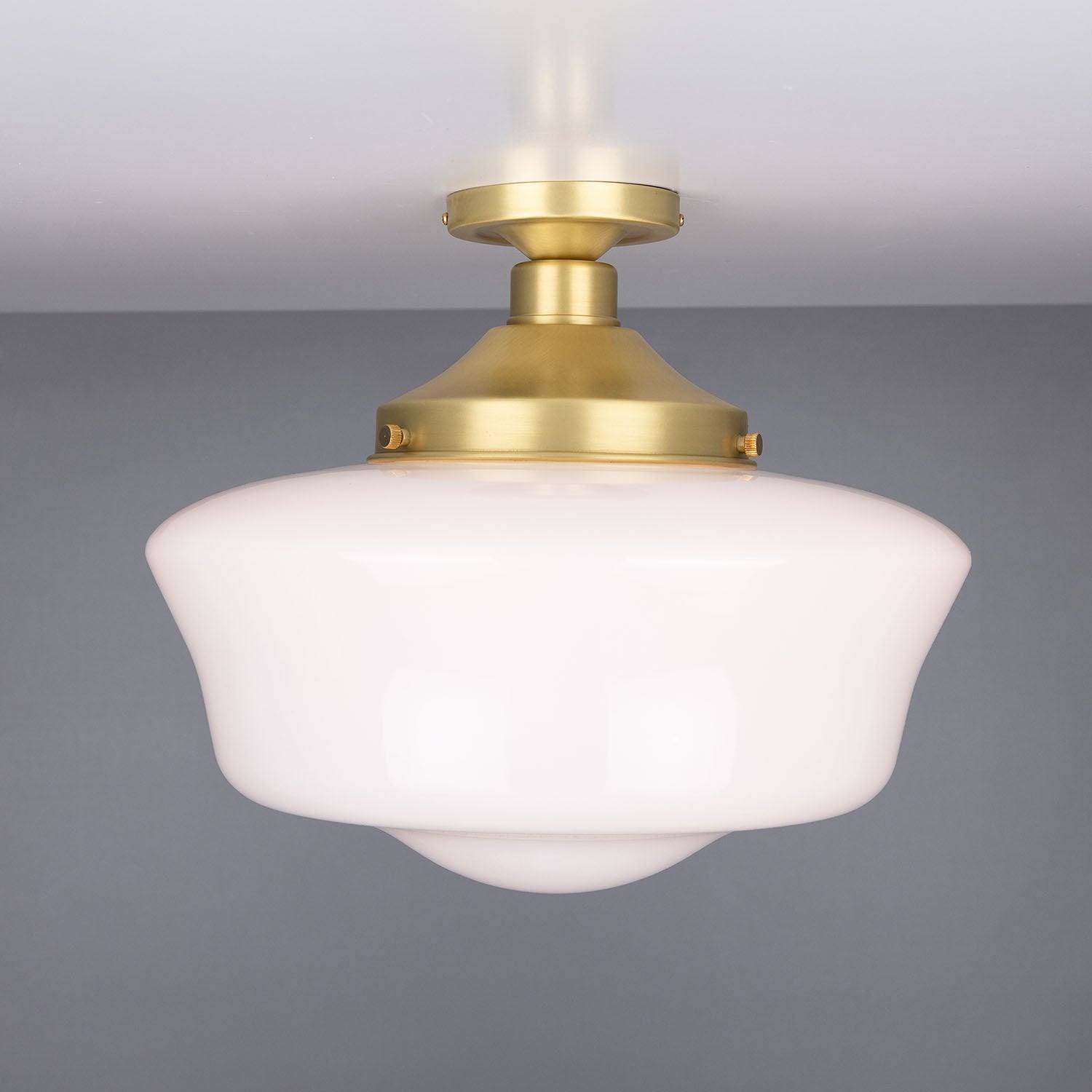Schoolhouse Traditional Flush Ceiling Light 35cm - View 7