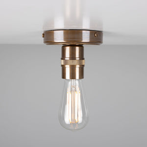 Devon Minimalist Brass Flush Ceiling Light - View 3