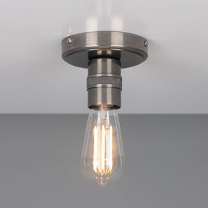 Devon Minimalist Brass Flush Ceiling Light - View 4