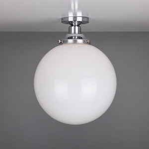 Yerevan Opal Globe Flush Ceiling Light 30cm IP20 - View 9