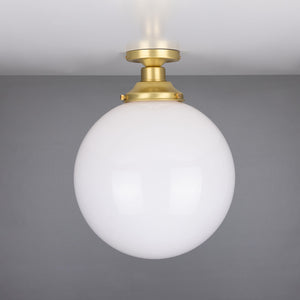 Yerevan Opal Globe Flush Ceiling Light 30cm IP20 - View 7