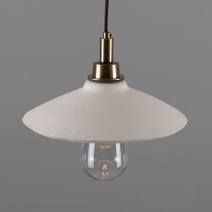 Pyrus Organic Ceramic Bathroom Pendant Light 28cm, Matte White Striped IP44 - View 8