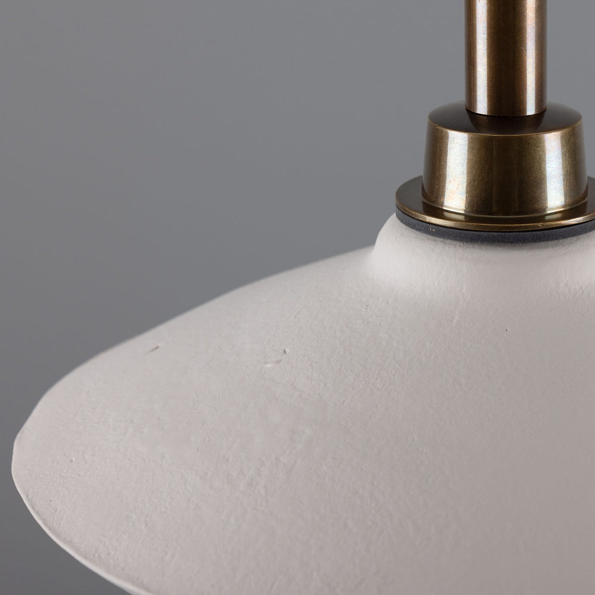 Pyrus Organic Ceramic Bathroom Pendant Light 28cm, Matte White Striped IP44 - View 11