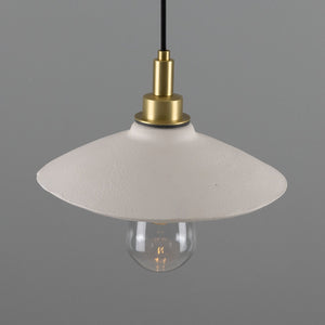 Pyrus Organic Ceramic Bathroom Pendant Light 28cm, Matte White Striped IP44 - View 14
