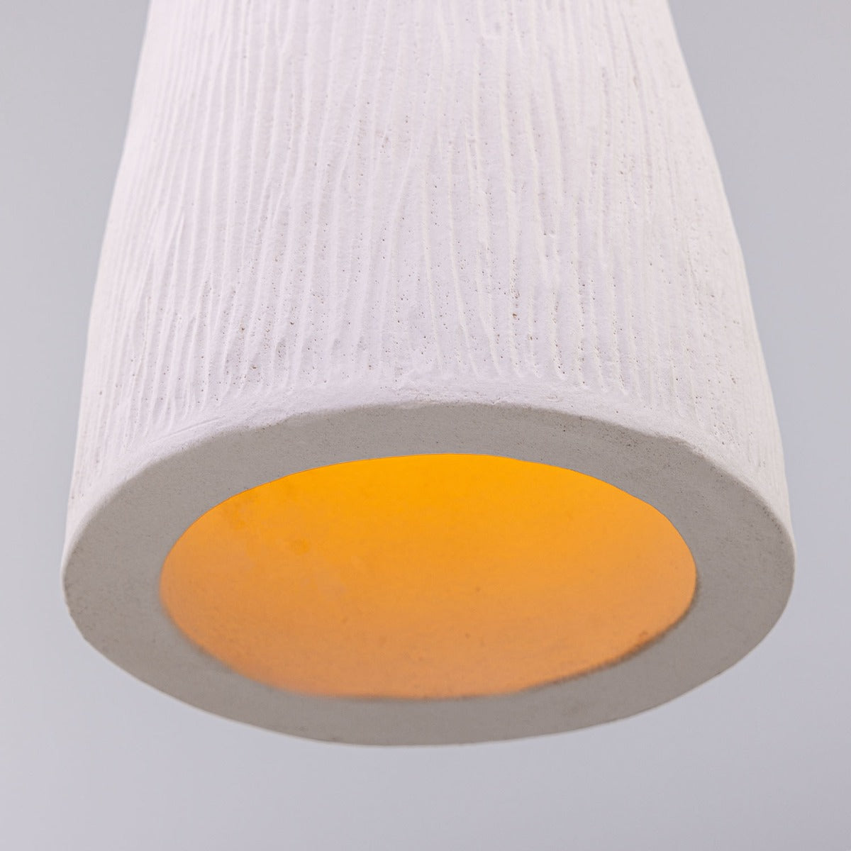Parva Ceramic Bathroom Pendant Light 14cm, Matte White Striped IP44 - View 6