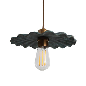 Kapok Organic Ceramic Pendant Light 27cm, Blue Earth - View 12