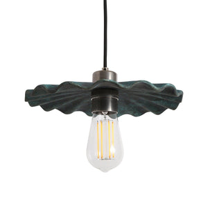 Kapok Organic Ceramic Pendant Light 27cm, Blue Earth - View 14