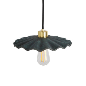 Kapok Organic Ceramic Pendant Light 27cm, Blue Earth - View 15
