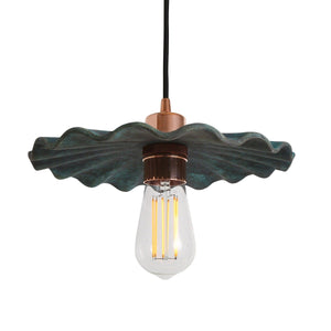 Kapok Organic Ceramic Pendant Light 27cm, Blue Earth - View 18