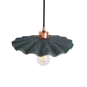 Kapok Organic Ceramic Pendant Light 27cm, Blue Earth - View 17
