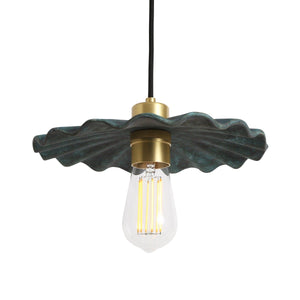 Kapok Organic Ceramic Pendant Light 27cm, Blue Earth - View 20