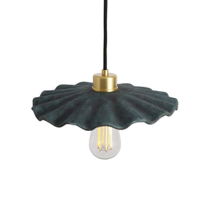 Kapok Organic Ceramic Pendant Light 27cm, Blue Earth - View 19