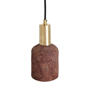 Osier Organic Ceramic Pendant Light 11.5cm, Red Iron - View 11