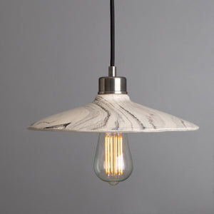 Pyrus Marbled Ceramic Pendant Light 28cm - Main View