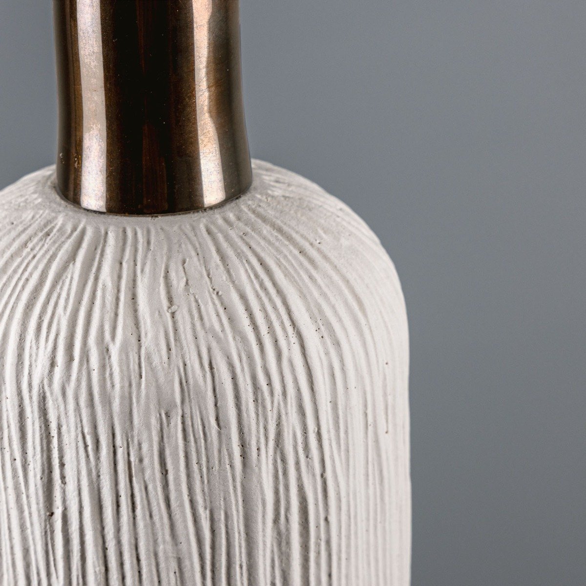 Osier Organic Ceramic Pendant Light 11.5cm, Matte White Striped - View 4