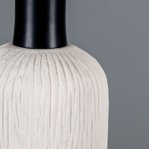 Osier Organic Ceramic Pendant Light 11.5cm, Matte White Striped - View 24
