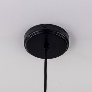 Pera Ceramic Pendant with Rescued Fire-Hose Strap, Matte White Striped - View 6