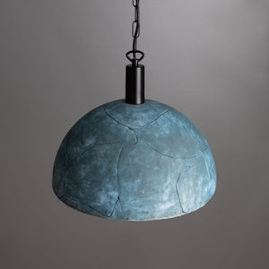 Kauri Organic Ceramic Dome Pendant Light 37cm, Blue Earth - View 12