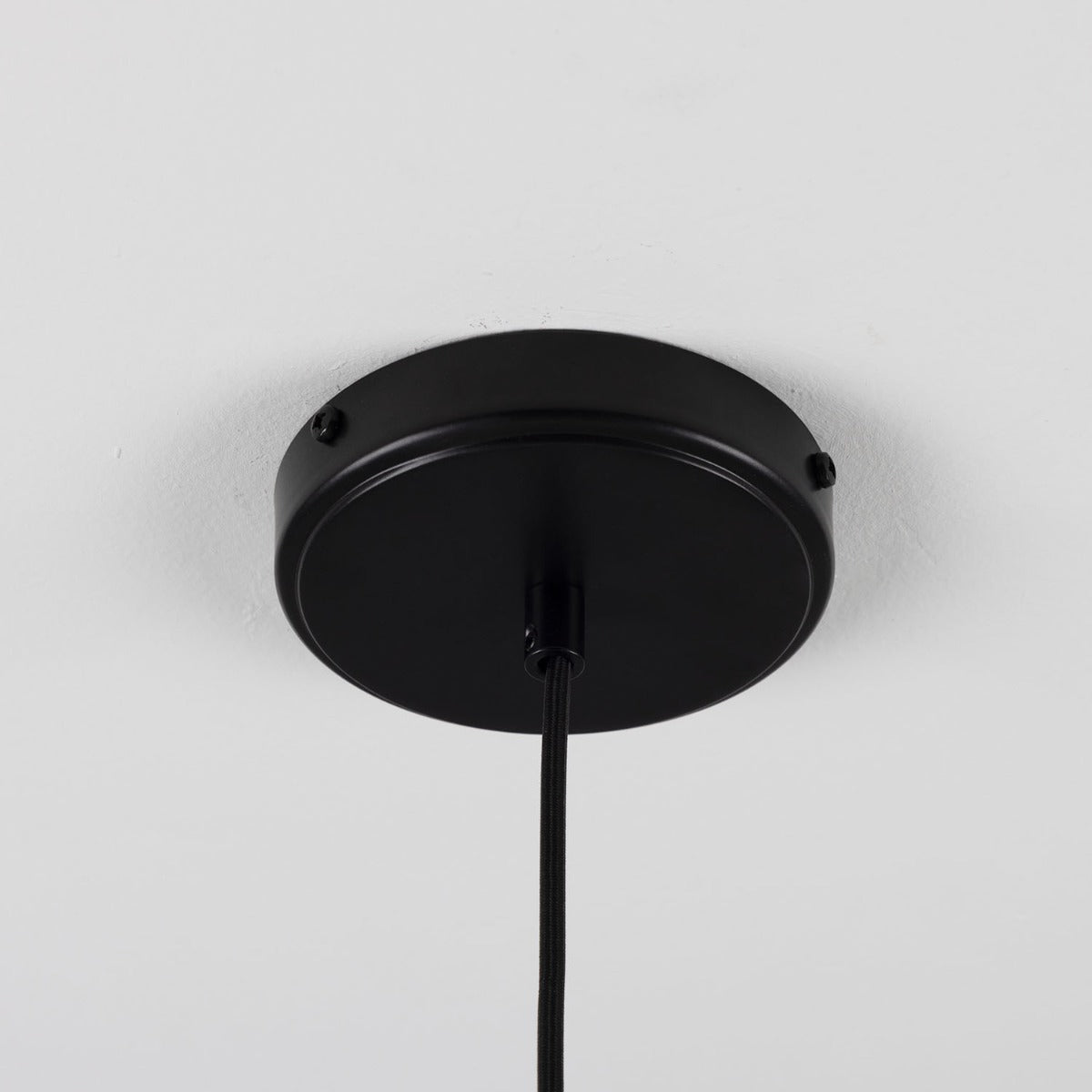 Tilia Organic Ceramic Cone Pendant Light 24cm, Matte White Striped - View 4