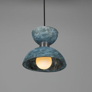 Nakaii Organic Ceramic Pendant Light 20cm, Blue Earth - View 3