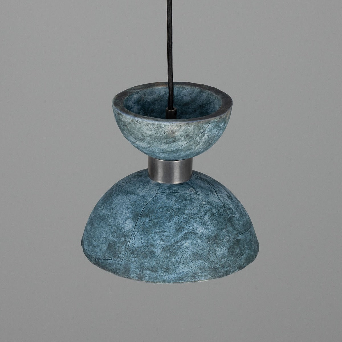 Nakaii Organic Ceramic Pendant Light 20cm, Blue Earth - View 4
