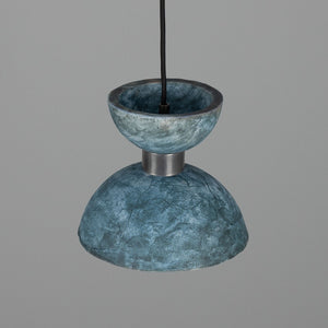 Nakaii Organic Ceramic Pendant Light 20cm, Blue Earth - View 4