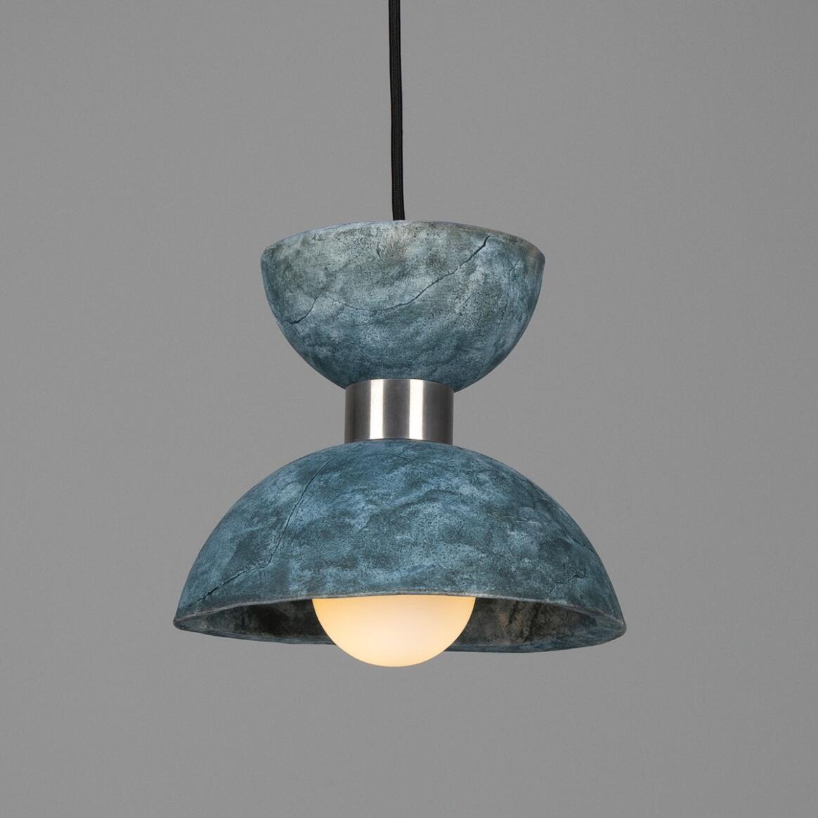 Nakaii Organic Ceramic Pendant Light, Blue Earth 20cm IP20 - Subtle Wear