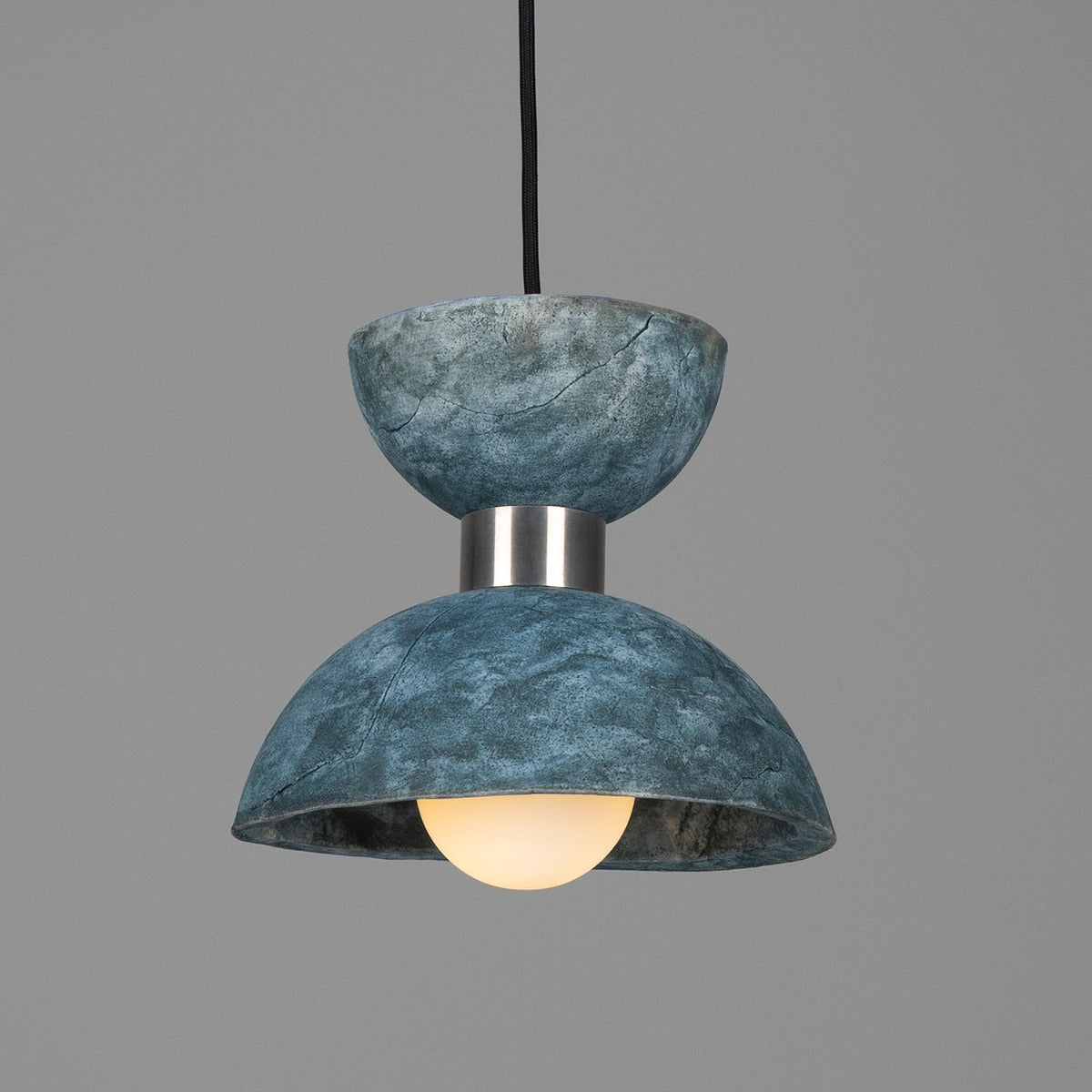 Nakaii Organic Ceramic Pendant Light 20cm, Blue Earth - Main View
