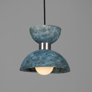 Nakaii Organic Ceramic Pendant Light 20cm, Blue Earth - Main View