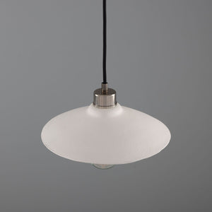 Pyrus Organic Ceramic Pendant Light 28cm, Matte White Striped - View 13