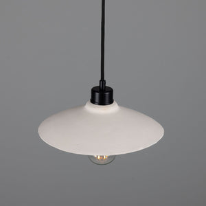 Pyrus Organic Ceramic Pendant Light 28cm, Matte White Striped - View 23